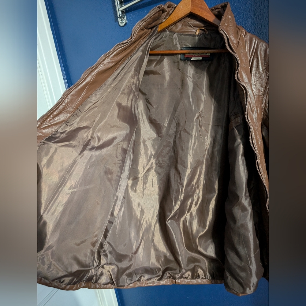 Patchwork Leather Jacket - image 2